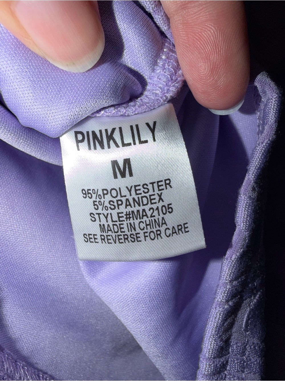 Pink Lily Lavender Wave-Textured Racerback Tank - Picture 4 of 4